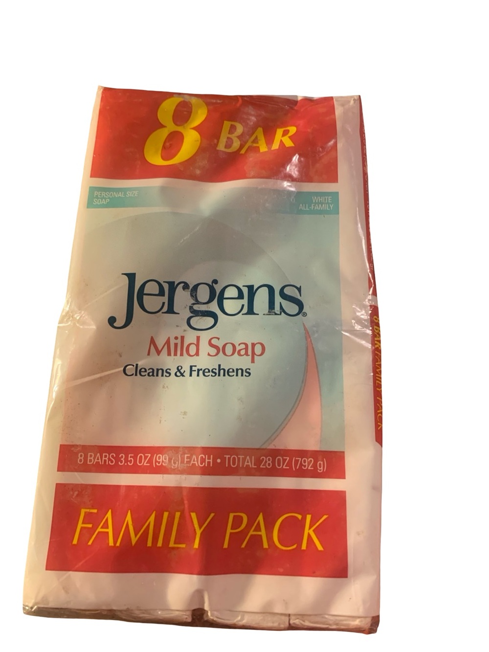 Jergens Vintage Mild Bar Soap 8 Bar Family Pack Cleans & Freshens NEW
